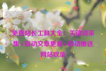 免费站长工具大全：关键词采集+自动文章更新+自动推送网站收录