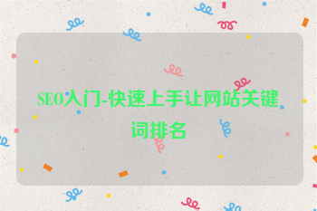 SEO入门-快速上手让网站关键词排名