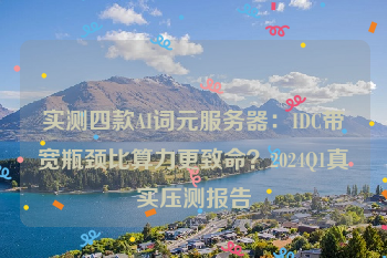 实测四款AI词元服务器：IDC带宽瓶颈比算力更致命？2024Q1真实压测报告