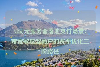 AI词元服务器落地支付场景：带宽敏感型商户的费率优化三阶路径
